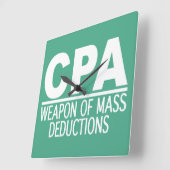 CPAカスタムカラーウォールクロック スクエア壁時計 (傾斜)