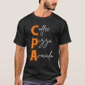 CPAコおもしろいーヒーピザアボカド公認交流協会 Tシャツ (正面)
