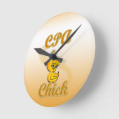 CPAシック ラウンド壁時計 (傾斜)