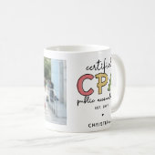 CPAパーソナライズされた公認会計士写真 コーヒーマグカップ (正面右)