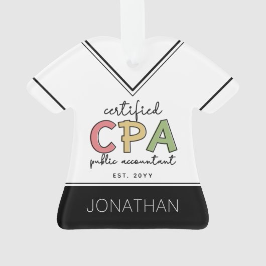 CPAパーソナライズされた公認会計士贈与 オーナメント (裏面)