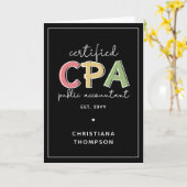 CPAパーソナライズされた公認会計士贈与 カード (黄色い花)