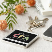 CPAパーソナライズされた公認会計士贈与 キーホルダー (側面)
