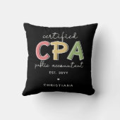 CPAパーソナライズされた公認会計士贈与 クッション (裏面)