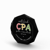 CPAパーソナライズされた公認会計士贈与 フォトブロック (右)