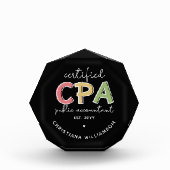 CPAパーソナライズされた公認会計士贈与 フォトブロック (正面)