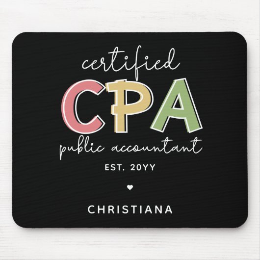 CPAパーソナライズされた公認会計士贈与 マウスパッド (正面)
