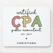 CPAパーソナライズされた公認会計士贈与 マウスパッド (正面)