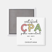 CPAパーソナライズされた公認会計士贈与 マグネット (正面/裏面)