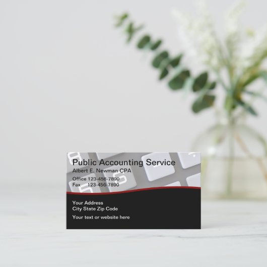 CPA会計士ユニーク 名刺 (スタンド正面)