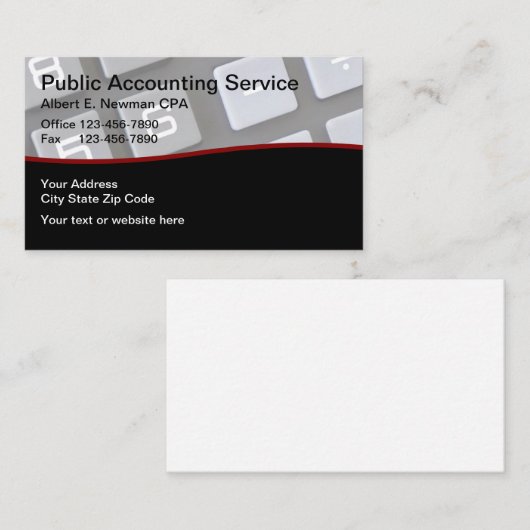 CPA会計士ユニーク 名刺 (正面/裏面)