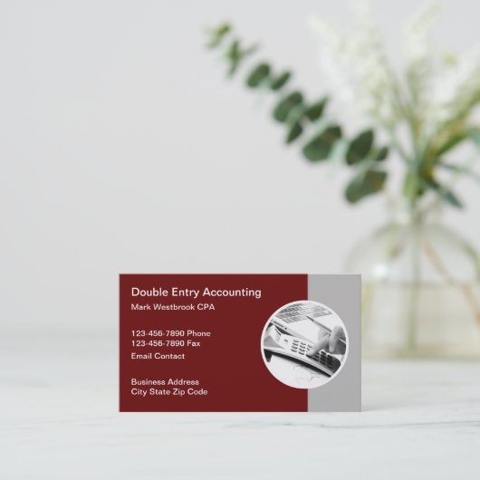 CPA会計士会計業 名刺 (スタンド正面)