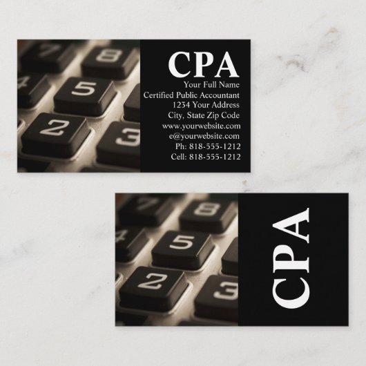 CPA会計士 公認会計士 名刺 (正面/裏面)