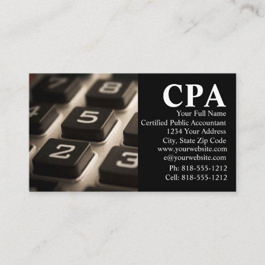 CPA会計士 公認会計士 名刺 (正面)
