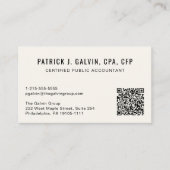 CPA会計士QRコード 名刺 (正面)