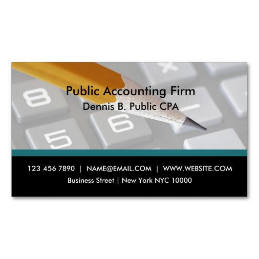CPA会計磁気名刺デザイン マグネット名刺 (正面)