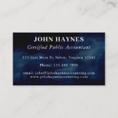 CPA会計税準備ネイビーブルー 名刺 (裏面)