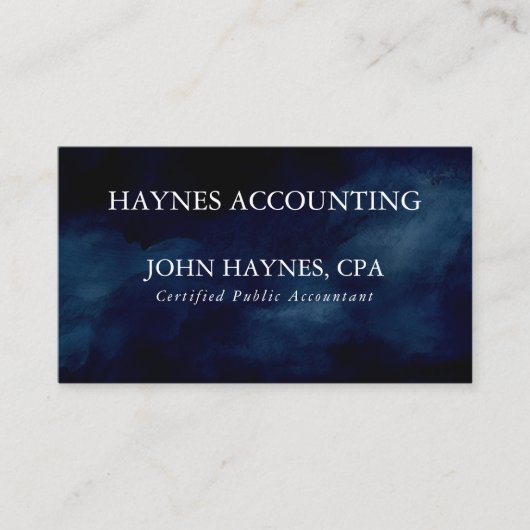 CPA会計税準備ネイビーブルー 名刺 (正面)