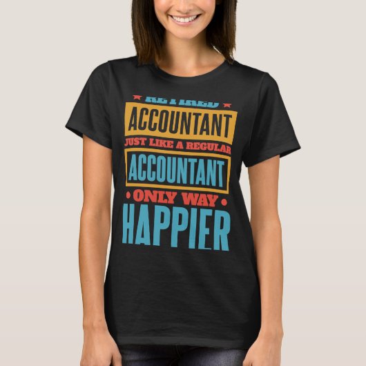 CPA会計退職した簿記係の会計士 Tシャツ (正面)