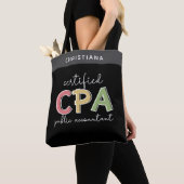 CPA公認パーソナライズされた会計士ギフト トートバッグ (クローズアップ)