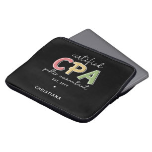 CPA公認パーソナライズされた会計士ギフト ラップトップスリーブ