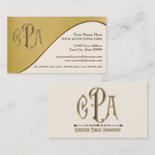 CPA公認会計士事業税 名刺 (正面/裏面)