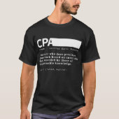 CPA公認会計士定義おもしろい Tシャツ (正面)