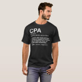 CPA公認会計士定義おもしろい Tシャツ (正面フル)