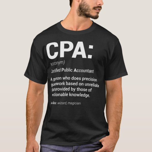 CPA公認会計士定義税制 Tシャツ (正面)