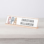 CPA公認会計士 デスクネームプレート (正面)