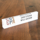 CPA公認会計士 デスクネームプレート (側面)