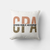 CPA公認会計士Leopard Print クッション (正面)