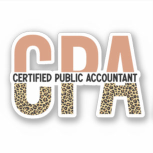 CPA公認会計士Leopard Print シール