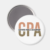 CPA公認会計士Leopard Print マグネット (正面/裏面)