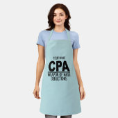 CPA名前をカスタムするとカラー エプロン (着用した状態)