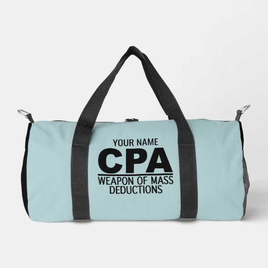 CPA名前をカスタムするとカラー ダッフルバッグ (正面)