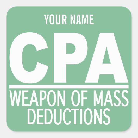 CPA名前をカスタムする&カラーシール スクエアシール (正面)