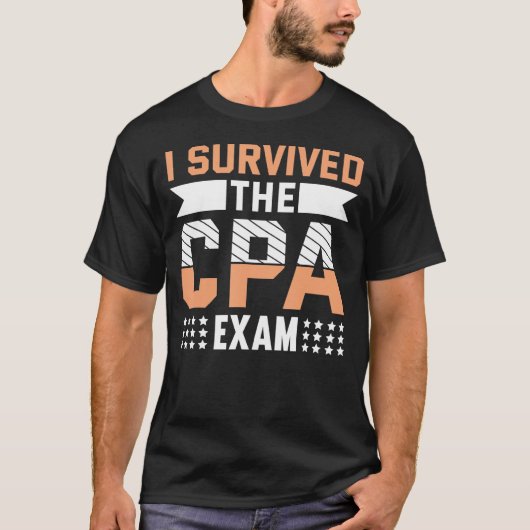 CPA生き延び試験公認会計士 Tシャツ (正面)