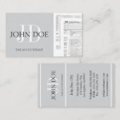 CPA税準備担当者Accountant 1040;色を選択 名刺 (正面/裏面)