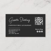 CPA税理士QRコードスクリプト 名刺 (正面)