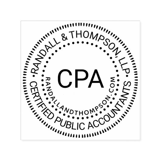 CPA証明書の公認会計士会社名URL セルフインキングスタンプ (デザイン)
