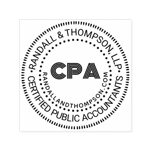 CPA証明書の公認会計士会社名URL #2 セルフインキングスタンプ (デザイン)