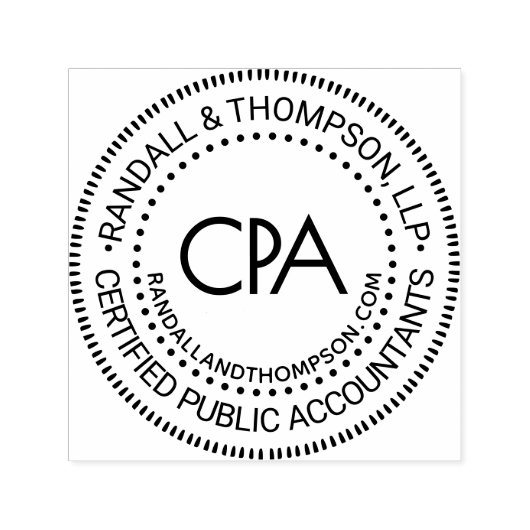 CPA証明書の公認会計士会社名URL #51 セルフインキングスタンプ (デザイン)