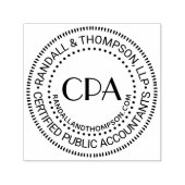 CPA証明書の公認会計士会社名URL #6 セルフインキングスタンプ (デザイン)