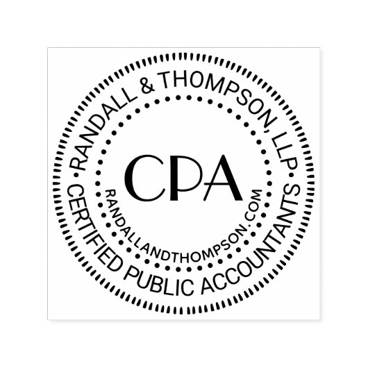 CPA証明書の公認会計士会社名URL #6 セルフインキングスタンプ (デザイン)