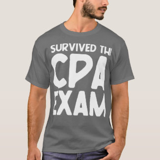 CPA試験おもしろい生き延び会計士卒業 Tシャツ