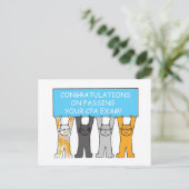 CPA試験への合格おめでとう ポストカード (スタンド正面)