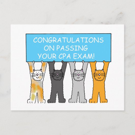 CPA試験への合格おめでとう ポストカード (正面)
