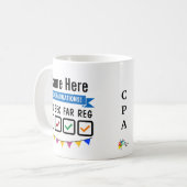 CPA試験合格祝い 公認会計士免許 コーヒーマグカップ (正面左)