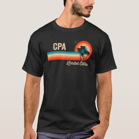 Cpa誕生日レトロヴィンテージメンウィメンズパパ Tシャツ (正面)